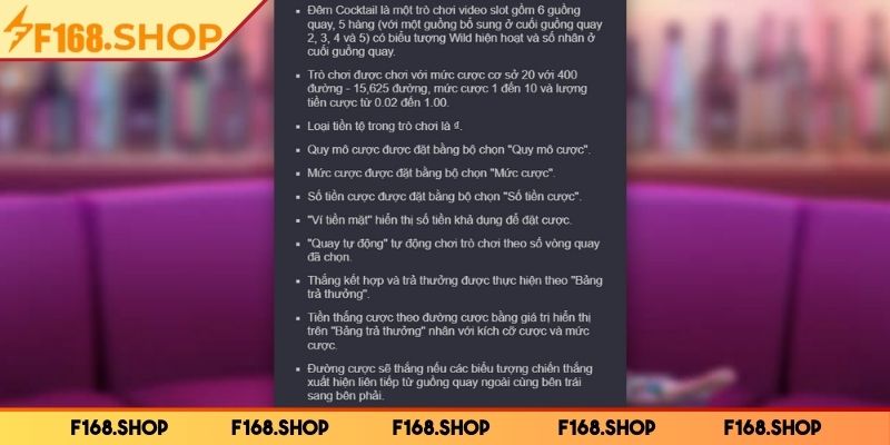 Đêm Cocktail F168 – Không Gian Giải Trí Đậm Chất Tiệc Đêm 2 Hướng dẫn cách tính điểm chi tiết, chính xác