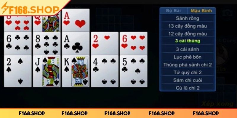 Mậu Binh F168 – Trò Chơi Bài Trí Tuệ Được Yêu Thích Nhất 2 Cách so bài và tính điểm chuẩn xác
