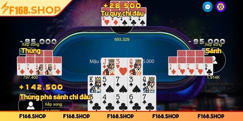 Mậu Binh F168 – Trò Chơi Bài Trí Tuệ Được Yêu Thích Nhất 3 Nên ưu tiên chọn đánh bài mạnh ở cuối