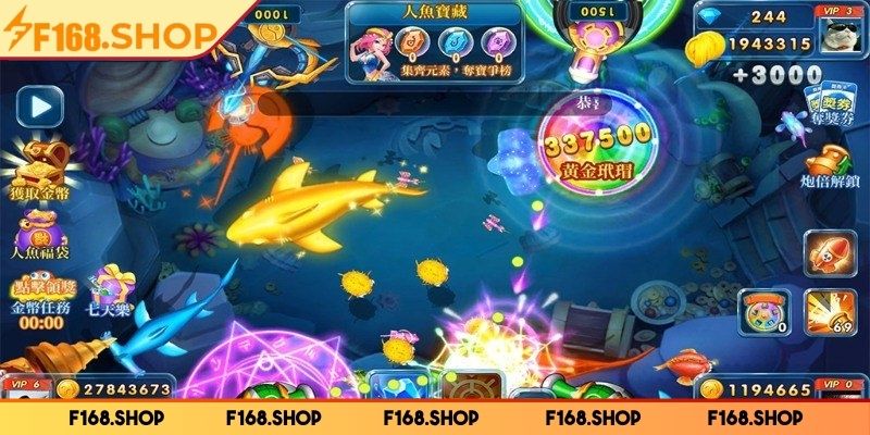 Nổ Cá Đến Rồi F168 - Game Chơi Trực Tuyến Đặc Sắc Top Đầu 3 Phòng săn cá kho báu bí ẩn hấp dẫn